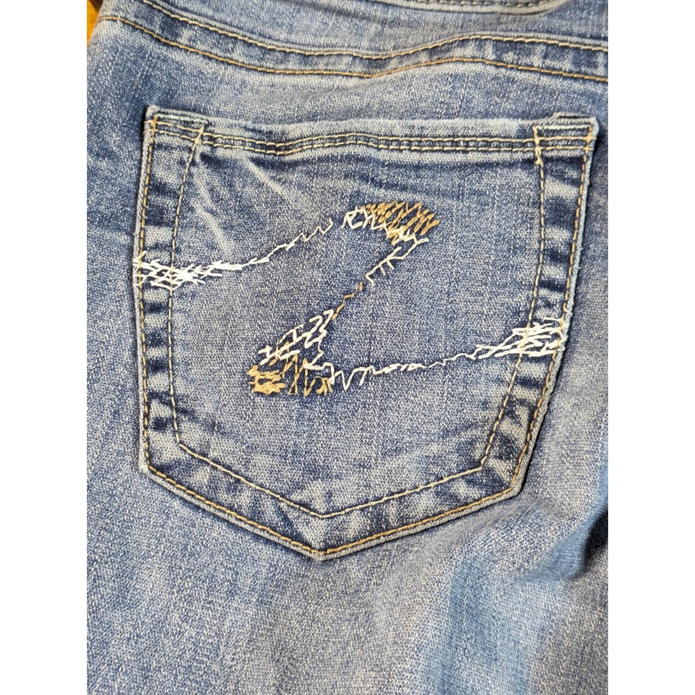 Silver Jeans Suki Capri Women Size 29 Bootcut Light Wash Denim Jeans‎ Med Wash - Picture 7 of 11